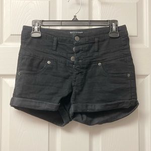 Black High Waist Button Up Denim Shorts Mossimo size 6